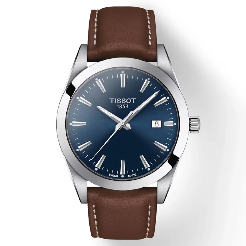 Women's Heritage Watches for Special Occasions-Tissot T-Classic Blue Dial Men 40mm