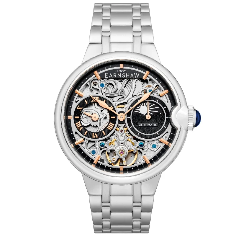 Men's Tonneau Case Dress Watches for Art Deco Style-Thomas Earnshaw Barallier Watch ES-8242-22