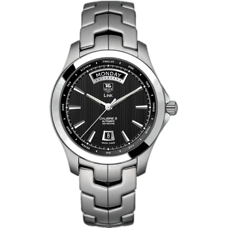 Men's Chronograph Watches with Radio Frequency-Tag Heuer Men's WJF2010.BA0592 Link Stainless Steel Watch