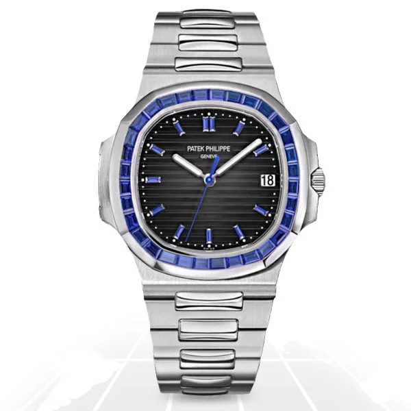Men's Patek Philippe Watches for Everyday Wear-Patek Philippe Nautilus “Blue Sapphire” 5711/111P-001
