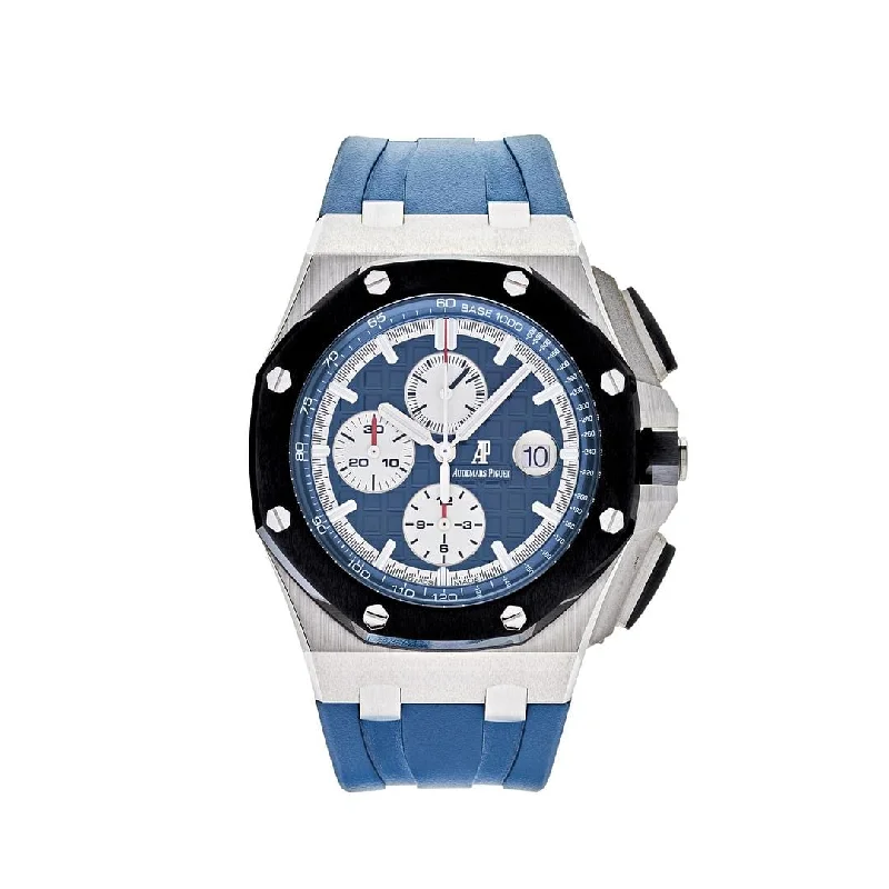 Men's Audemars Piguet Oval Case Watches-Audemars Piguet Royal Oak Offshore 26401PO.OO.A018CR.01 Chronograph Platinum Blue Dial