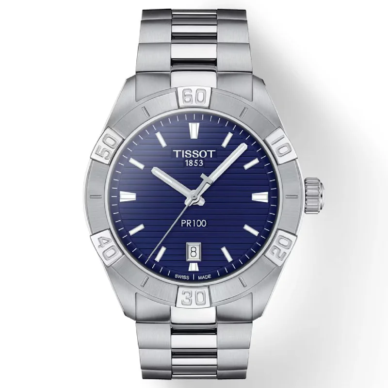 Women's Heritage Watches for Birthday Gifts-Tissot T-Classic Blue Dial Men 42mm