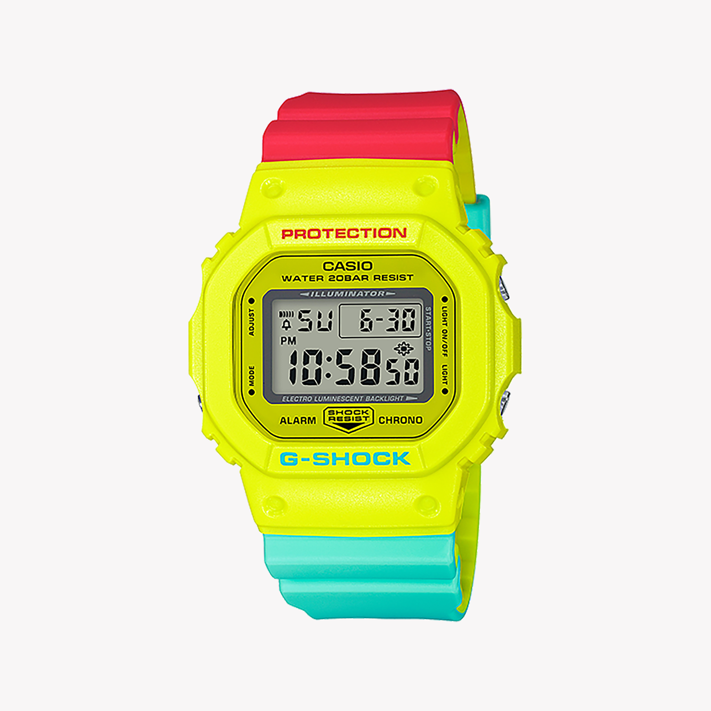 Men's Digital Watches for Navigation Instruments-CASIO G-SHOCK DW-5600CMA-9DR ADVENTURE READY - BOLD YELLOW & MULTI-COLOR MEN'S WATCH