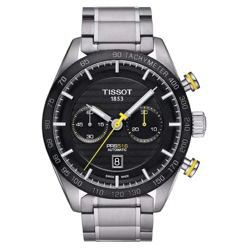 Women's Heritage Watches with Countdown Timer-Tissot T-Sport Black Dial Men 45mm