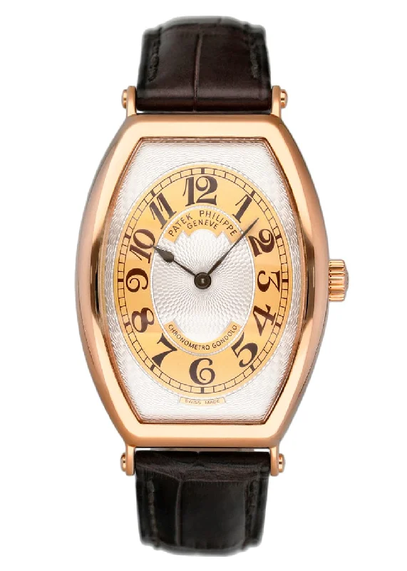 Men's Patek Philippe Watches with Heart Rate Monitoring-Patek Philippe Gondolo 5098R Mens Watch With Papers