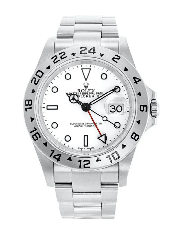 men's Rolex watches with rainbow gemstone bezel -​Rolex Explorer II Men's watch