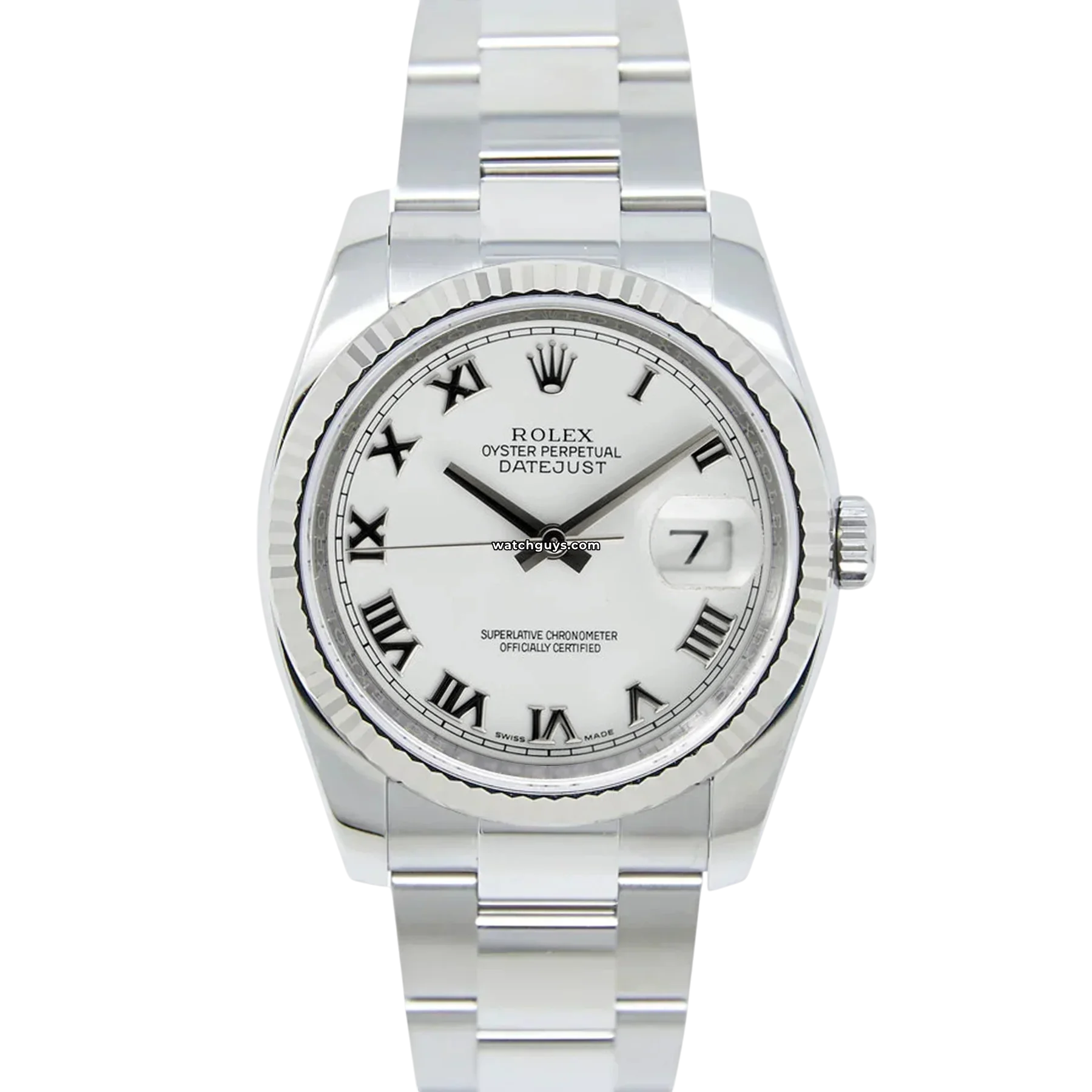 Women's Rolex Formal Event Design Watches-Rolex Datejust 116234 White Roman Oyster