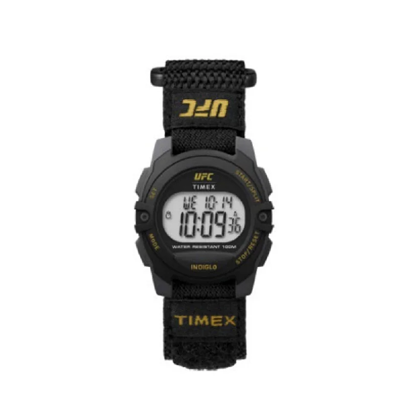 Men's Digital Watches for Emergency Signaling-Timex x UFC Rivalry Digital 34mm Fabric Band