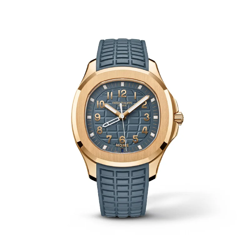 Men's Patek Philippe Watches for Special Occasions-Patek Philippe Aquanaut 5269R-001 'Travel Time' Quartz Rose Gold Blue Dial (2024)