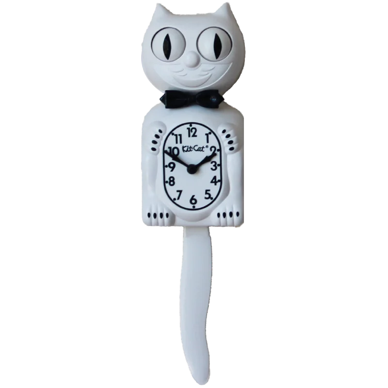 Analog Clocks with Roman Numerals-White Gentleman Delight Kit-Cat® Klock