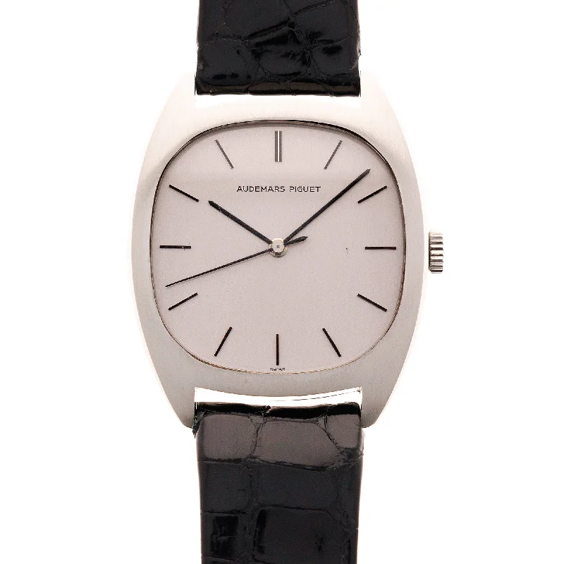 Men's Audemars Piguet Local Brand Watches-Audemars Piguet Steel Tonneau Watch Ref. 5369