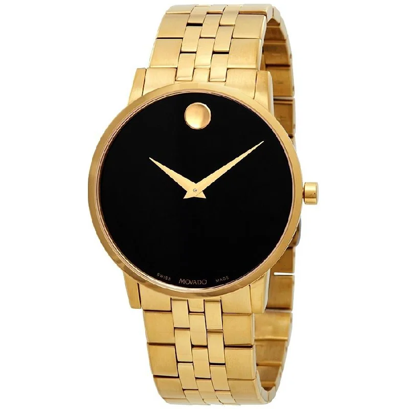 Men's Chronograph Watches for Customization-Movado Men's 0607203 Museum Classic Dot Gold-Tone Stainless Steel Watch