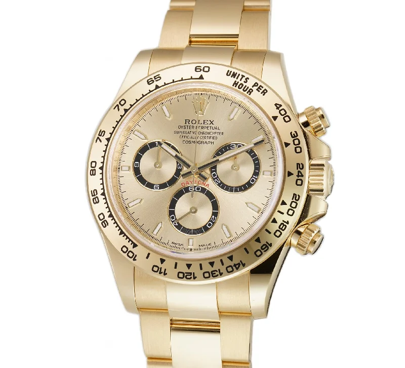 men's Rolex watches with open-heart design -​40mm 18k Yellow Gold Golden Champagne Dial Cal. 4131