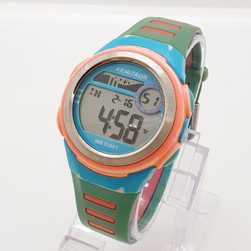 Women's Pilot Watches for Adventure Seekers-Vintage Colorful Digital Watch for Ladies | Armitron Pro Sport Watch