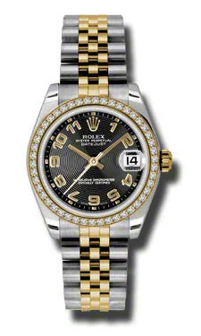 men's Rolex watches with moonphase display -​Rolex - Datejust 31mm - Steel and Yellow Gold - 46 Diamond Bezel