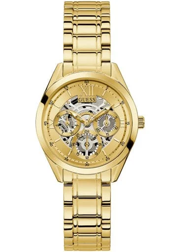 Men's Chronograph Watches for Modern Design-Guess Gold Tone Case Gold Tone Stainless Steel Watch