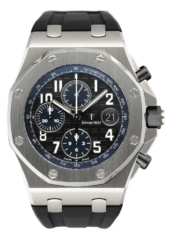 Men's Audemars Piguet German Made Style Watches-Audemars Piguet Royal Oak Offshore 26470ST Black Dial Mens Watch Box Papers