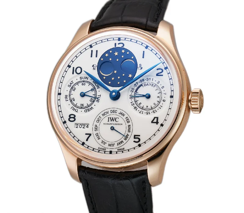 Men's Pilot Watches with Chronograph Function-44 150 Years Perpetual Calendar 18k LTD 2018