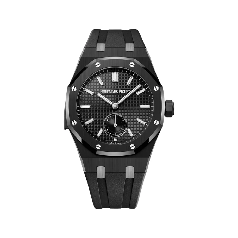 Men's Audemars Piguet Gift Style Watches-Audemars Piguet Royal Oak Minute Repeater Supersonnerie 26591CE.OO.D002CA.02 Black Ceramic Baguette Diamond Dial
