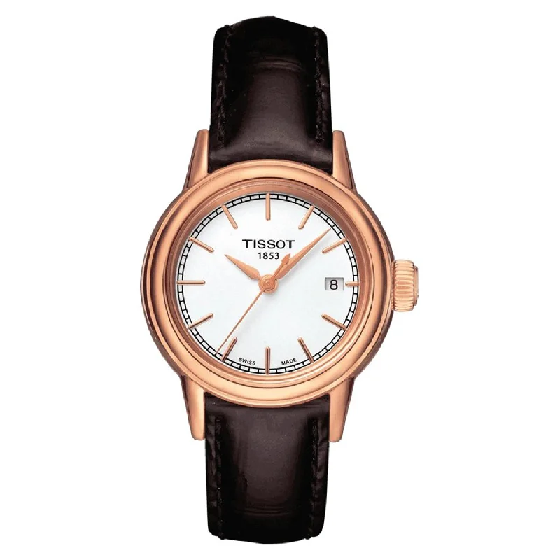 Women's Heritage Watches with GPS Navigation-Tissot T-Classic White Dial Women 29.5mm