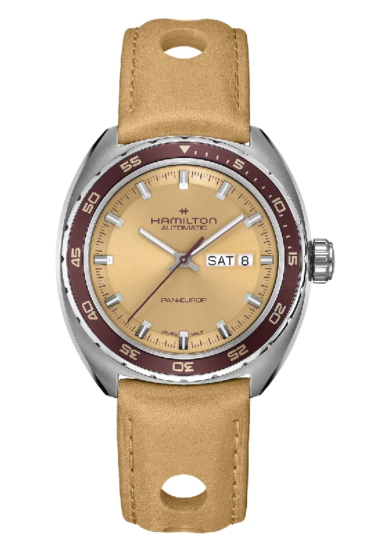 Men's German Made Dress Watches for Engineering Excellence-Hamilton Pan Europ Day Date Auto H35435820