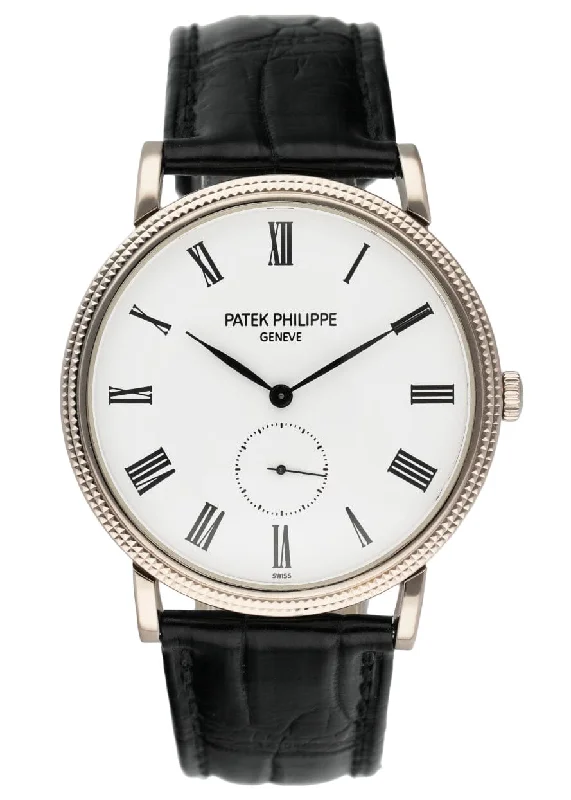 Men's Patek Philippe Watches with Classic Design-Patek Philippe Calatrava 5119G Mens Watch Box Papers