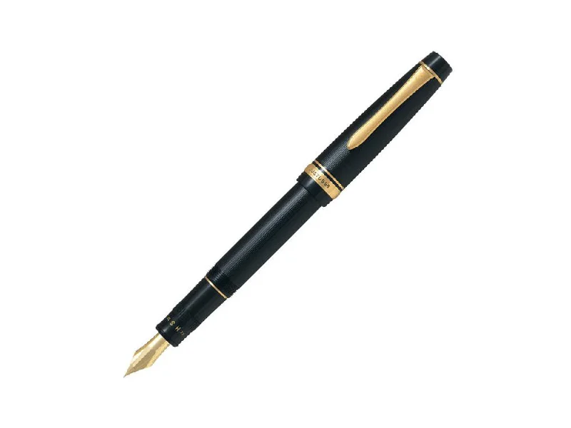Pilot Watches for Men with Local Brand Support-Pilot Justus 95 Fountain Pen, Resin, Gold plated, Black, FJ-3MR-NB-NT