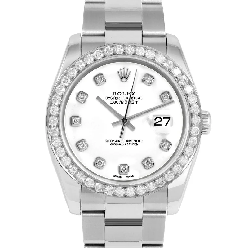 men's Rolex watches with minute repeater -​Rolex Datejust 36mm | 116234-WHT-DIA-AM-25CT-OYS