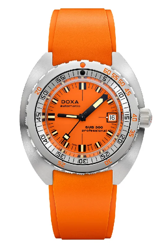 Men's Rectangular Case Design Dress Watches for Unique Shape-Doxa Sub 300 Professional 821.10.351.21