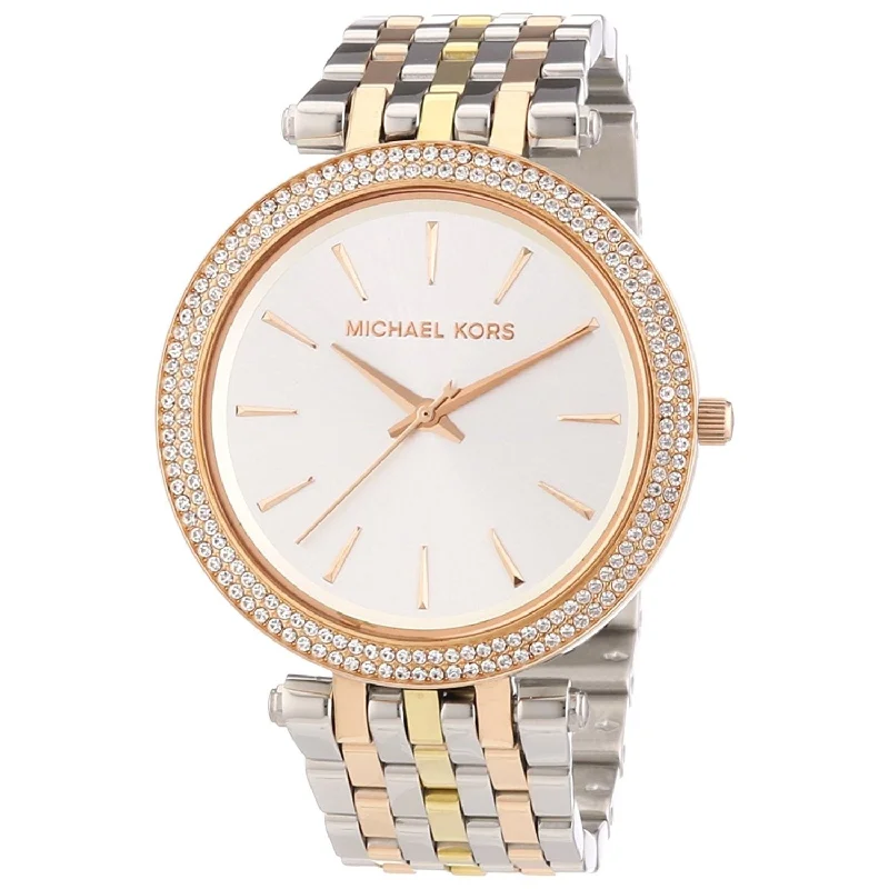 Women's Chronograph Watches with Heart Rate Monitoring-Michael Kors Women's MK3203 Darci Crystal Two-Tone Stainless Steel Watch