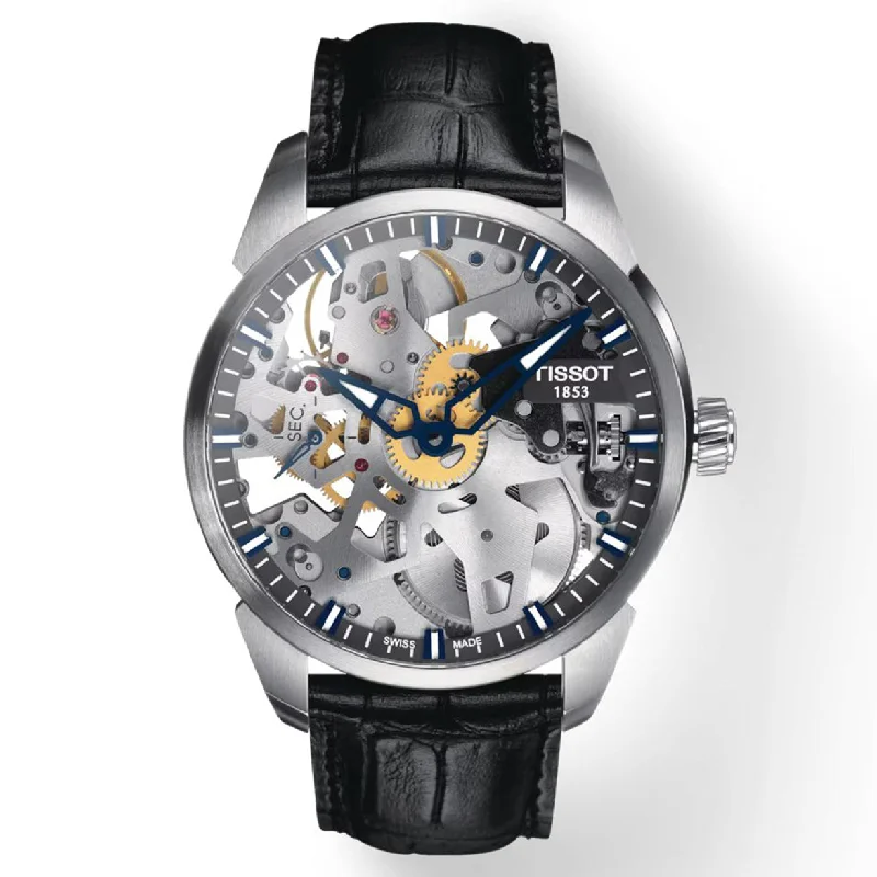 Women's Heritage Watches for Timeless Style-Tissot T-Classic Transparent Dial Men 43mm