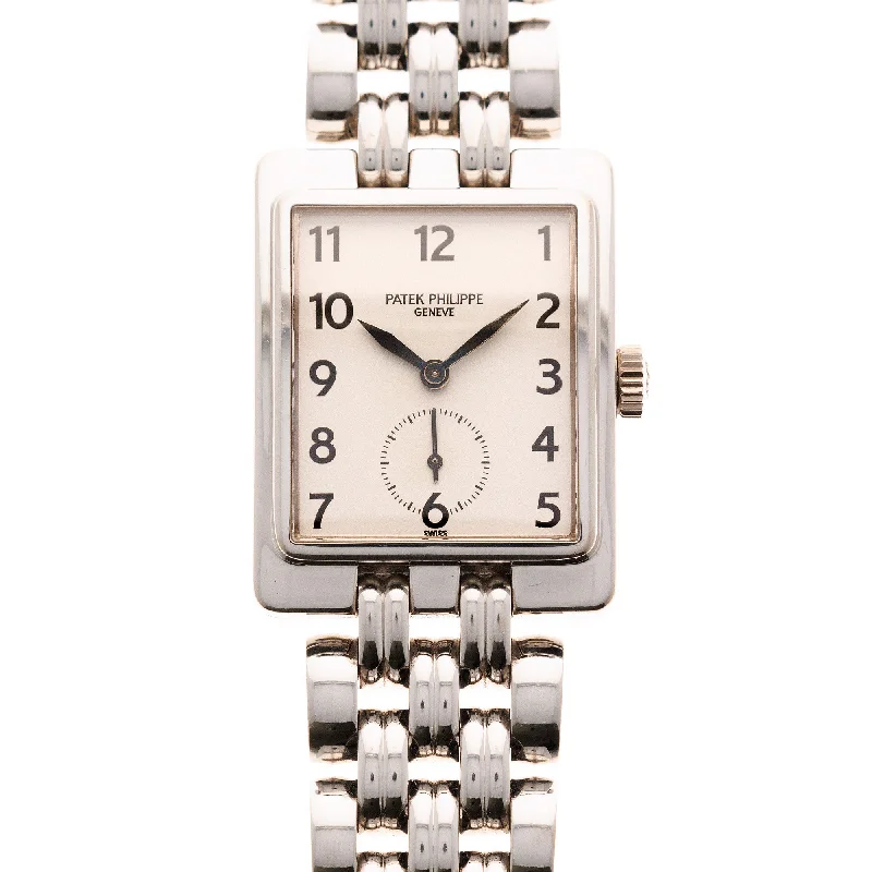 Men's Patek Philippe Watches with Advanced Materials-Patek Philippe White Gold Gondolo Ref. 5010