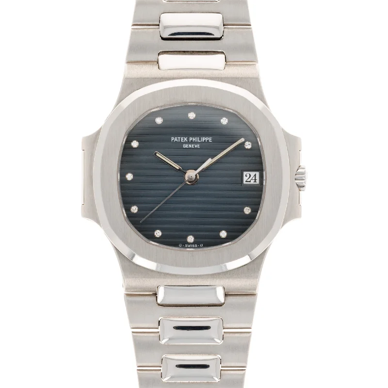 Men's Patek Philippe Watches with Smart Features-Patek Philippe Platinum Nautilus Watch Ref. 3800