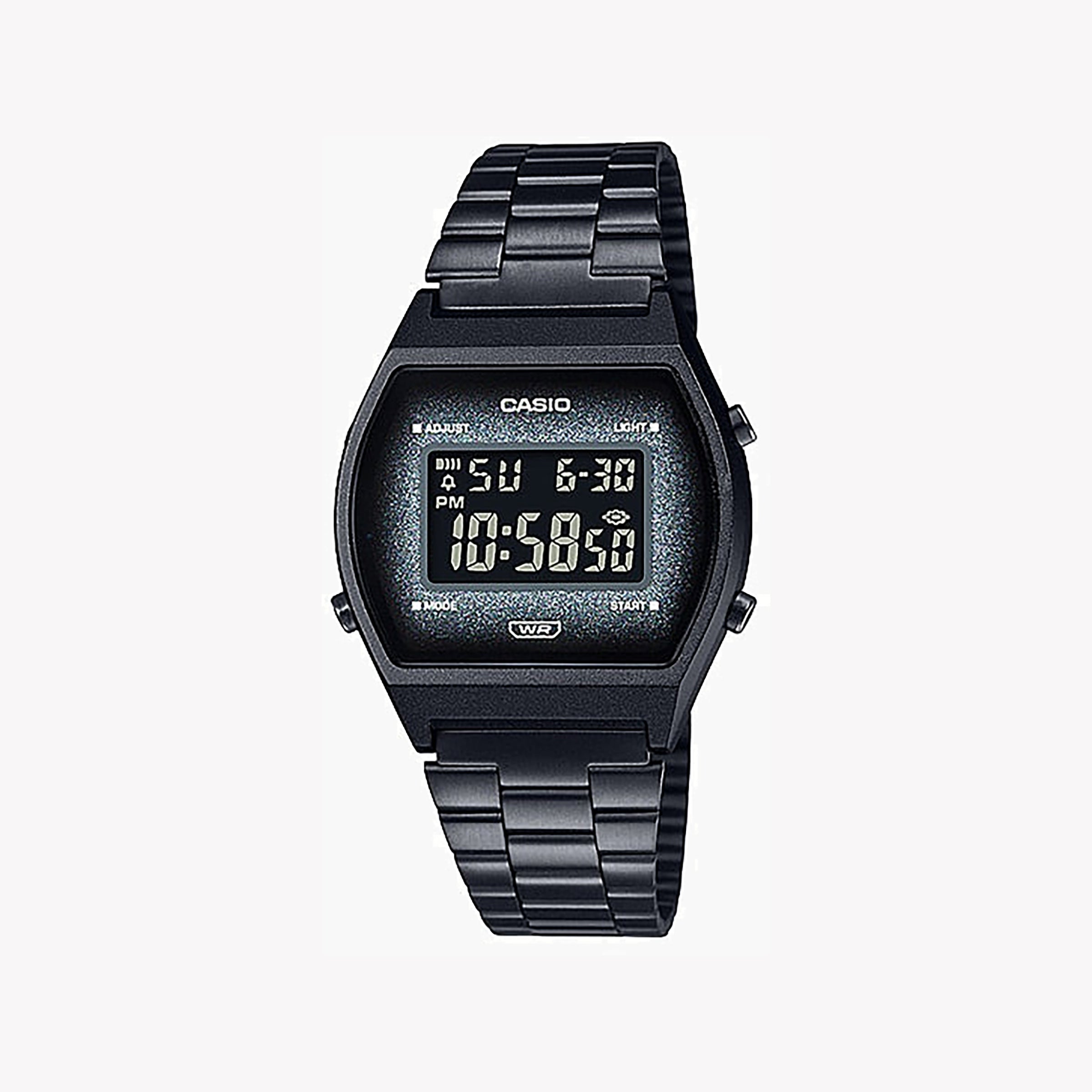 Men's Digital Watches with Heart Rate Monitoring-Casio Unisex Gray Stainless Steel Watch, Digital Dial | B640WBG-1BDF
