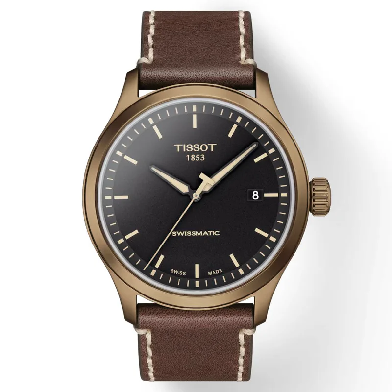 Women's Heritage Watches for Military Personnel-Tissot T-Sport Black Dial Men 43mm