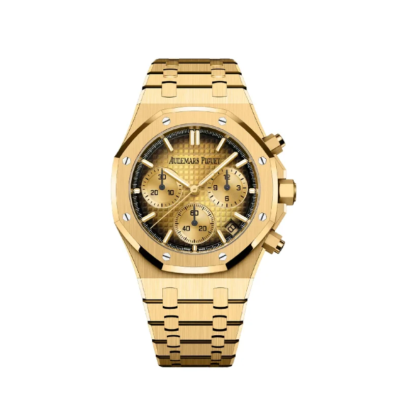 Men's Audemars Piguet Romantic Dinner Watches-Audemars Piguet Royal Oak 26240BA.OO.1320BA.02 Selfwinding Chronograph Smoked Yellow Gold (2024)