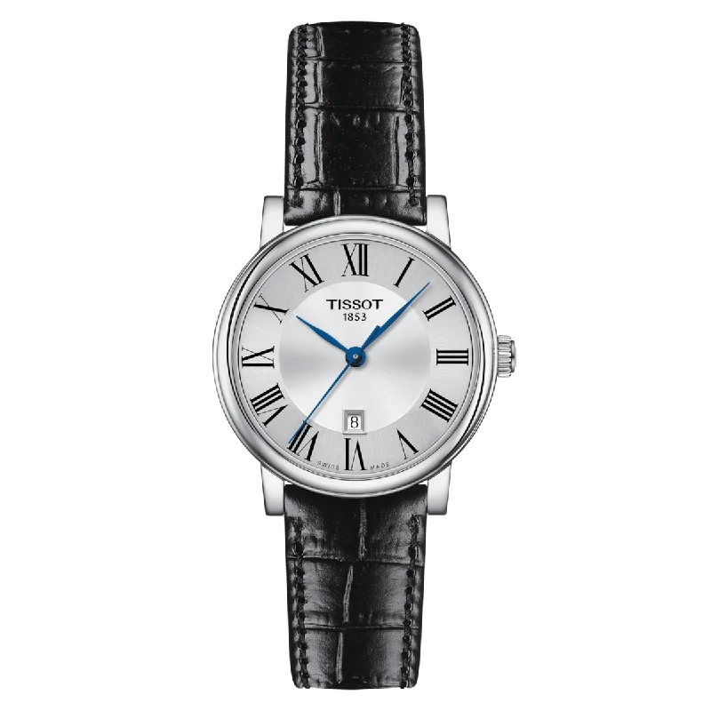 Women's Heritage Watches with Personalized Engraving-Tissot T-Classic Silver Dial Women 30mm