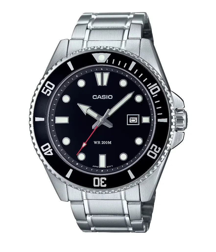 men's Rolex watches with leather straps -​Casio MDV-107D-1A1 Rolex SUBMARINER Date Budget-Friendly Alternative