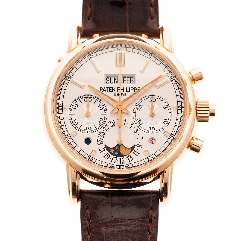 Men's Patek Philippe Watches with Luxury Materials-Patek Philippe Rose Gold Perpetual Calendar Split Seconds Chronograph Watch Ref. 5204