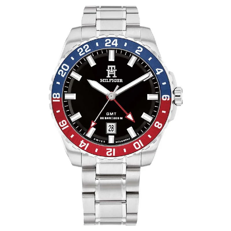 Men's Quartz Watches for Timeless Style-TOMMY HILFIGER, TH85 SWISS GMT