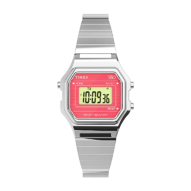 Women's Pilot Watches with Advanced Materials-T80  Digital 27mm Stainless Steel Band