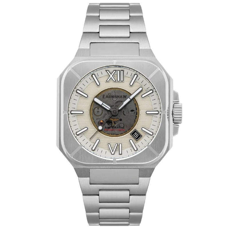 Men's Medium Size Design Dress Watches for Average Wrist-Thomas Earnshaw Armoury Skeleton Automatic Watch ES-8258-22