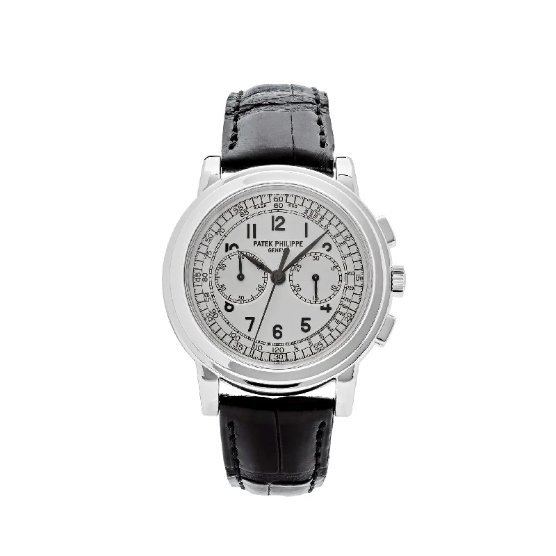 Men's Patek Philippe Watches for Special Occasions-Patek Philippe Complications 5070G-001 Annual Calendar Chronograph White Gold Silver Dial (2007)