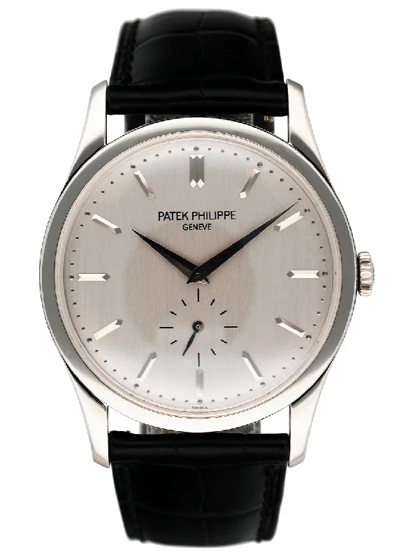 Men's Patek Philippe Watches with Tactical Design-Patek Philippe Calatrava 5196G White Gold Mens Watch
