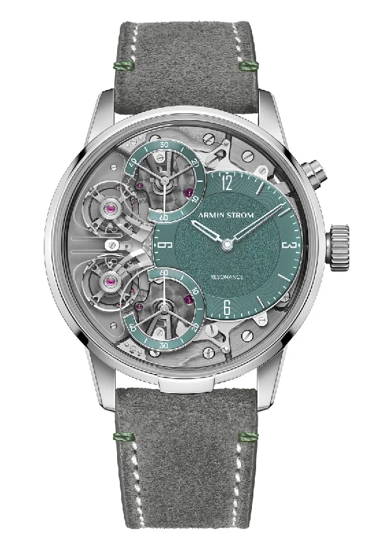 Men's Personalized Design Dress Watches for Unique Messages-Armin Strom Mirrored Force Resonance Manufacture Edition Green Limited Edition ST22-RF.20