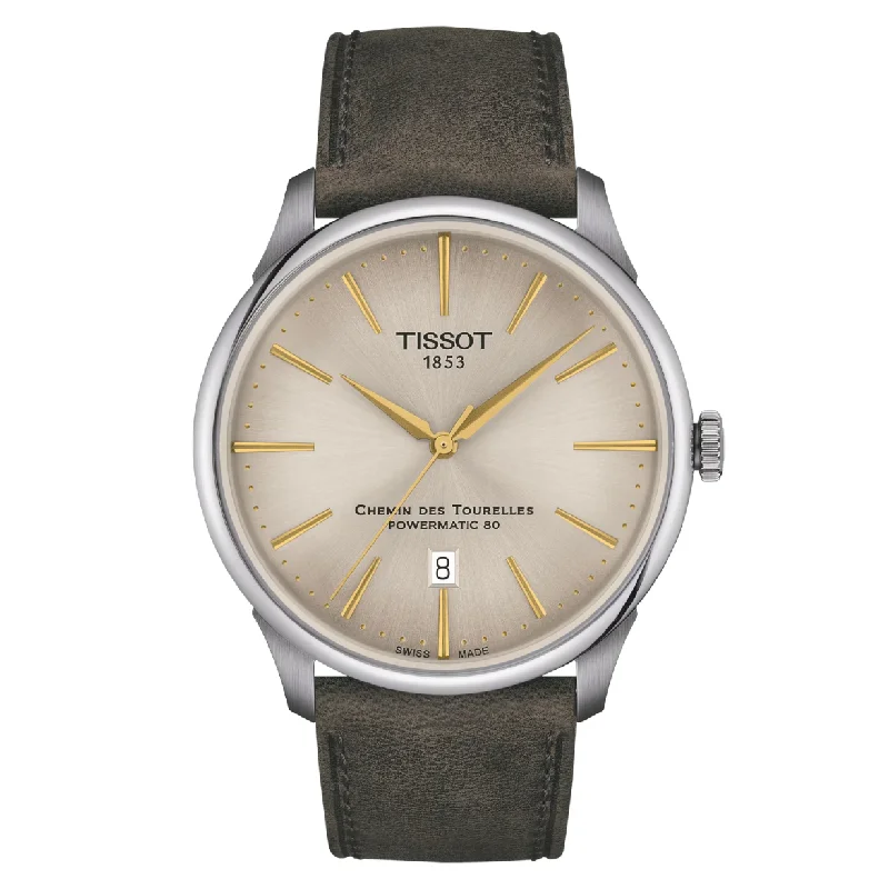 Women's Heritage Watches for Law Enforcement-Tissot T-Classic Ivory Dial Men 42mm