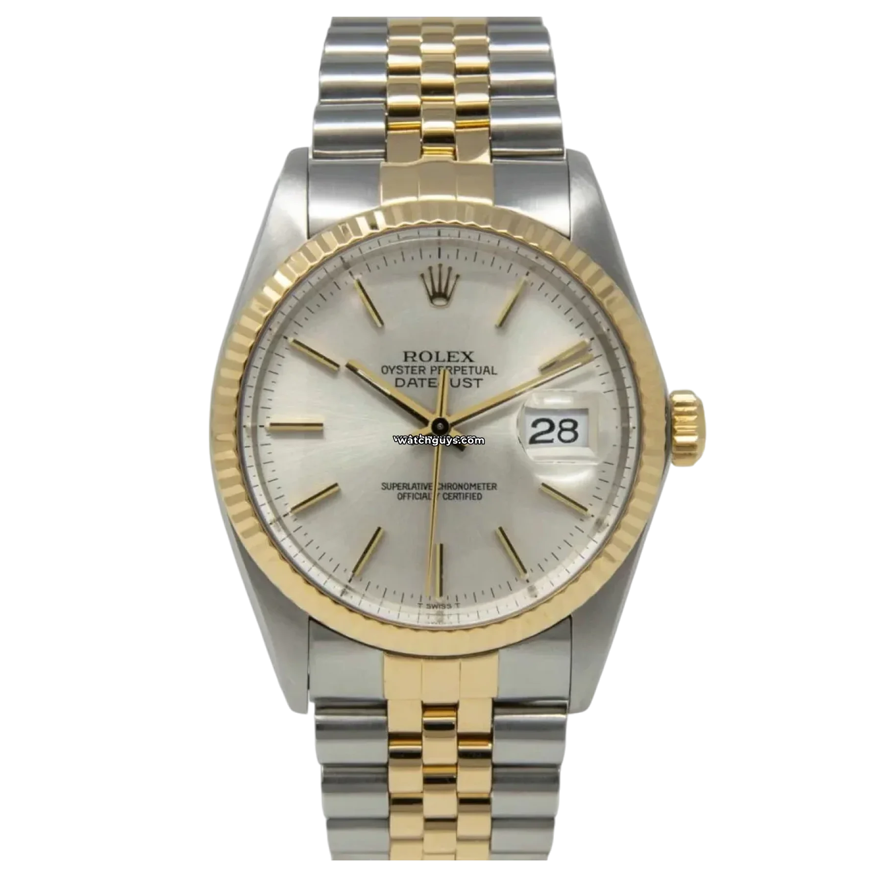 Women's Rolex Autumn Design Watches-Rolex Datejust 16013 Silver