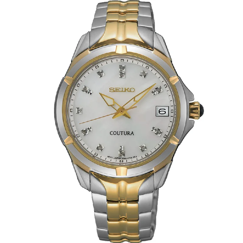 Men's Seiko Thin Case Watches-Seiko Coutura SUR594P Diamond