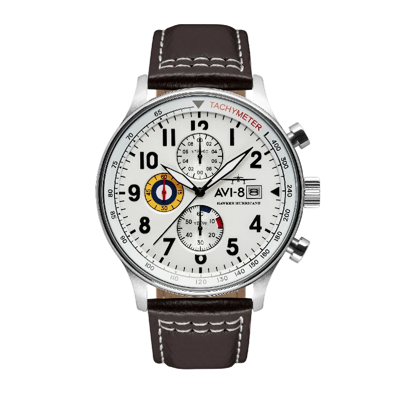 Men's Chronograph Watches for Aviation-CLASSIC WHITE