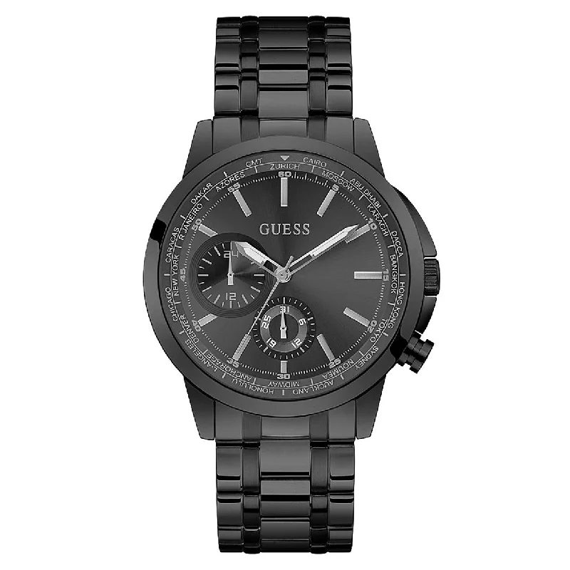 Women's Pilot Watches for Pilots-Guess Spec Black Dial Men 44mm